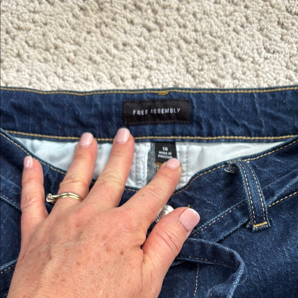 Blue High Rise Wide Leg Jeans - Picture 2 of 4